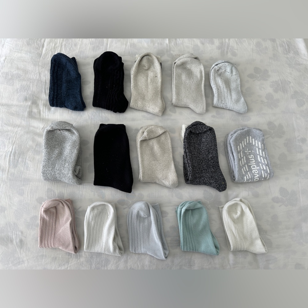 Women’s Assorted Color Socks, 15 Pairs, Variety Pack.